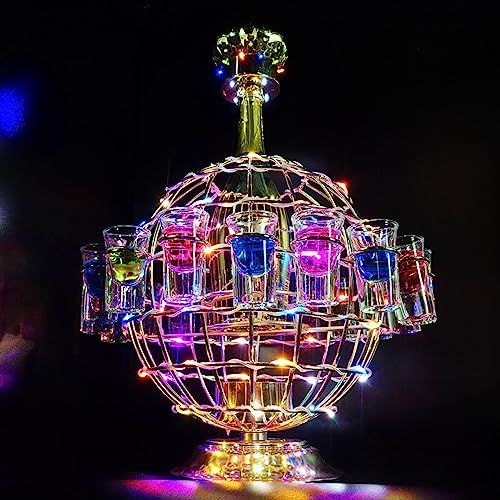 新品 テキーラ観覧車 地球儀 LED ショットグラス カクテル ホルダー 王冠付 新品 テキーラ観覧車 地球儀 LED ショットグラス カクテル
