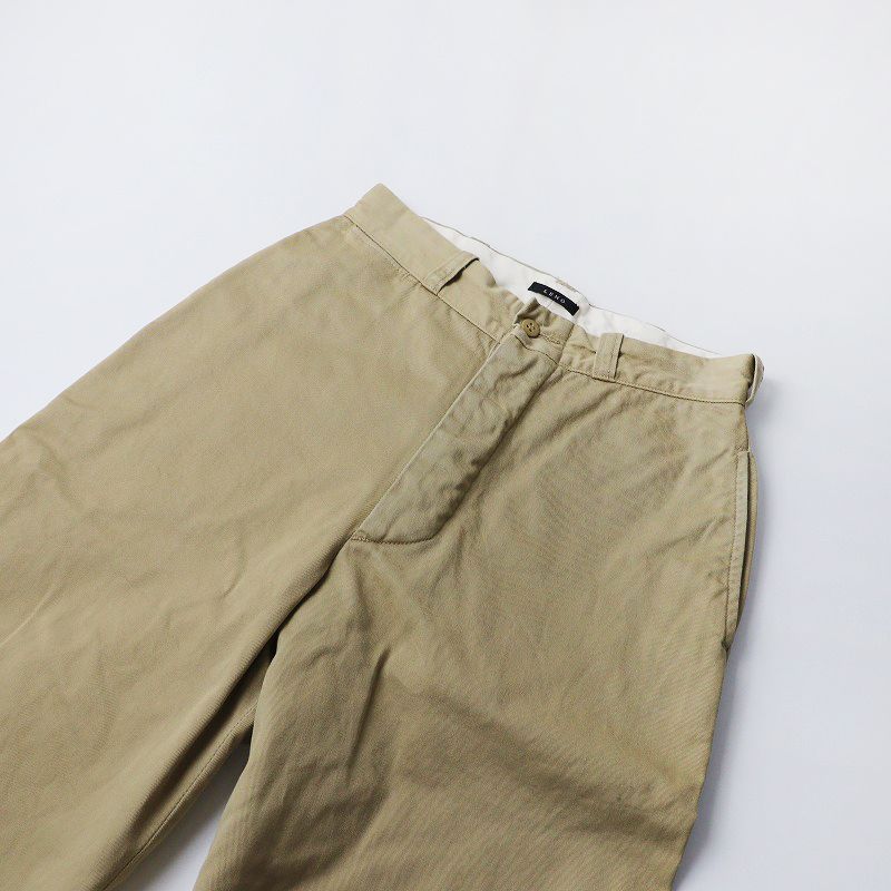 2020AW リノ LENO WIDE CHINO TROUSERS ワイドチノトラウザーズ 28/ベージュ ロングパンツ コットン  【2400013721226】 - メルカリ