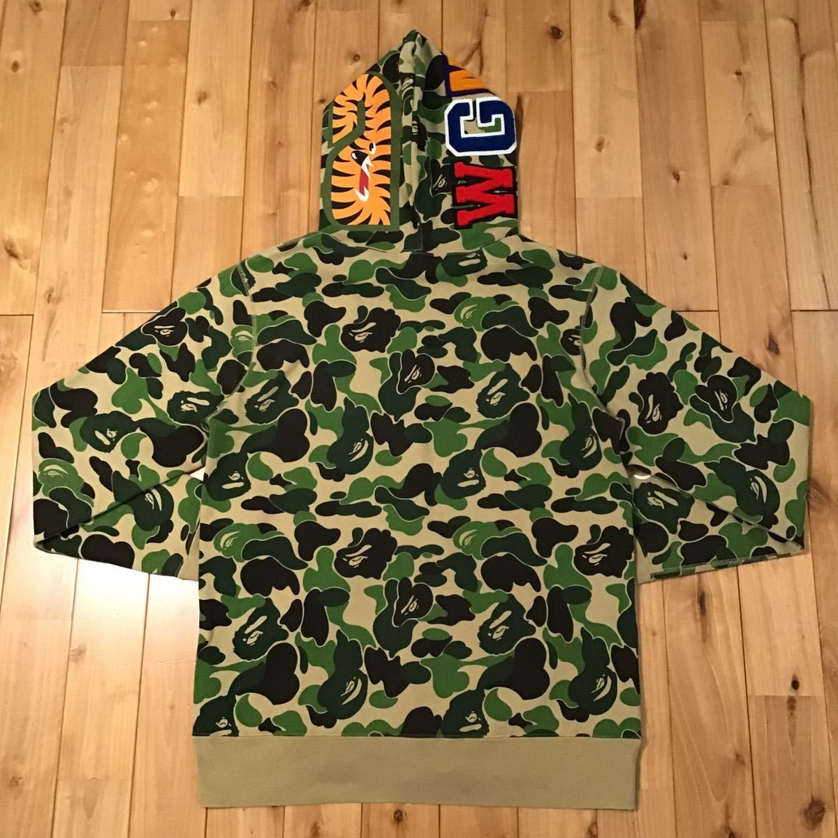 ☆XL☆ ABC camo green シャーク パーカー shark full zip hoodie a