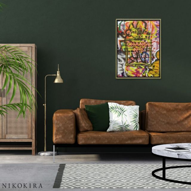 アート額】オマージュ キャンバスアート「グラフィティ パフューム2（L
