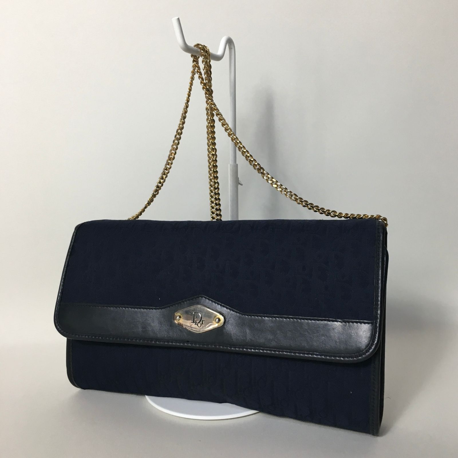 希少✨オールドディオール ショルダー ハンドバッグ トロッター ブラック 美品】ディオール ショルダーバッグ 2way チェーン トロッター