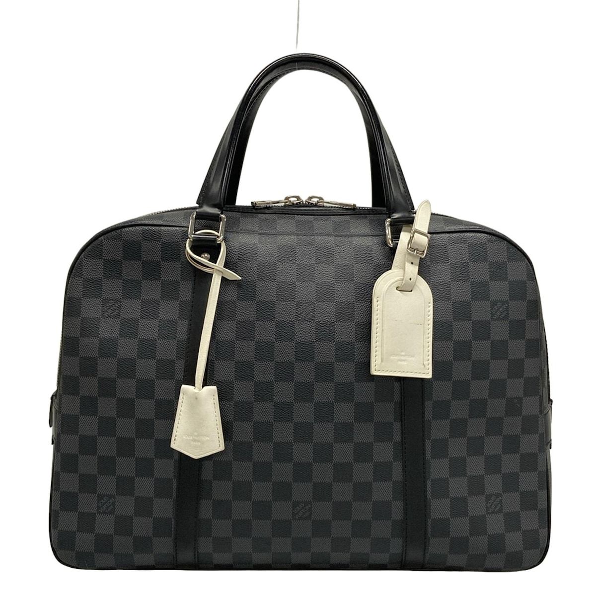 ルイヴィトン ビジネスバッグ ダミエグラフィット ポルト ドキュマン ヴォワヤージュ ホワイト ハンドル N51195 ダミエグラフィット