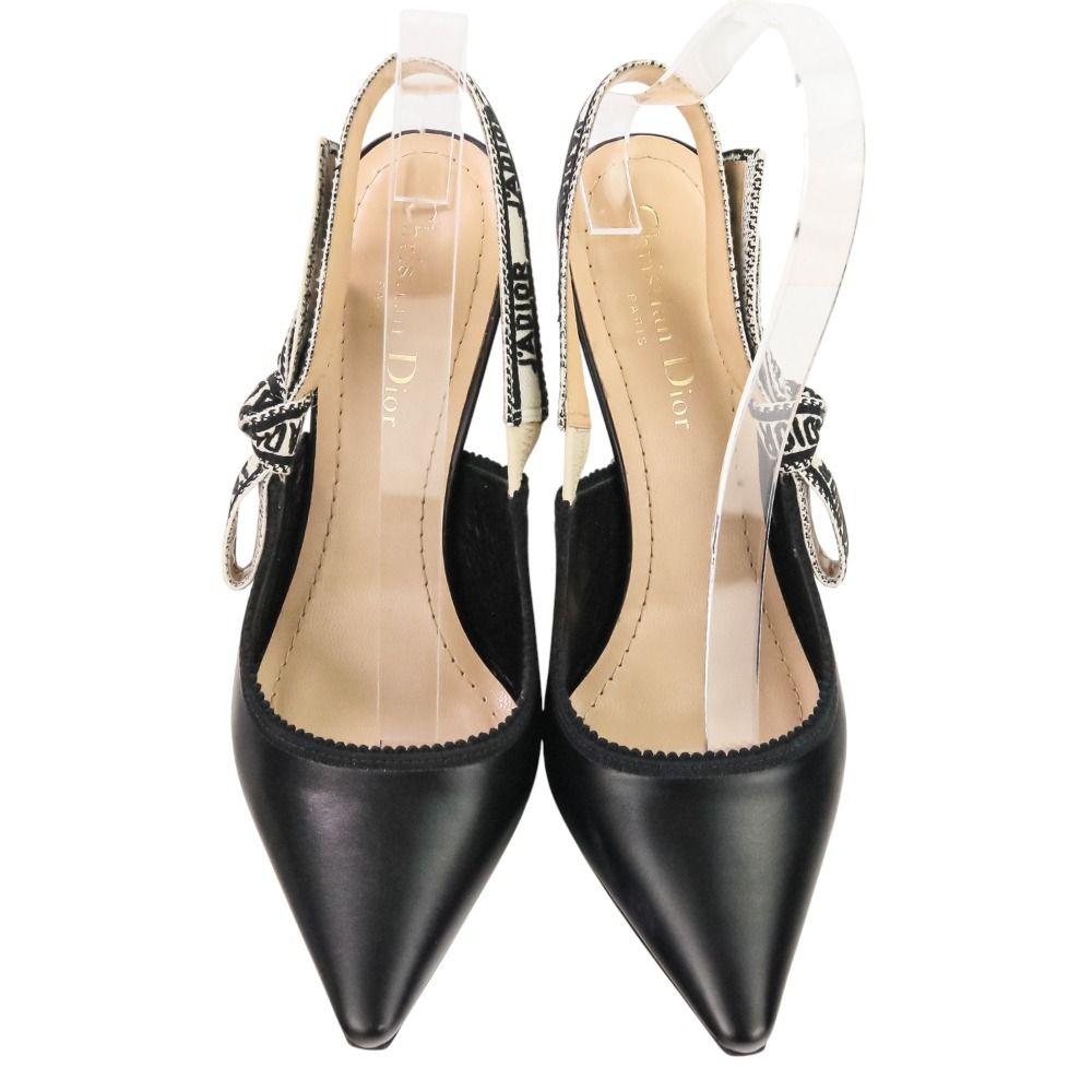Diorクリスチャン ディオール J ADIOR ジャディオール ポインテッドトゥ スリングバック パンプス サイズ37 24.0cm相当 ブラック レディース 古着