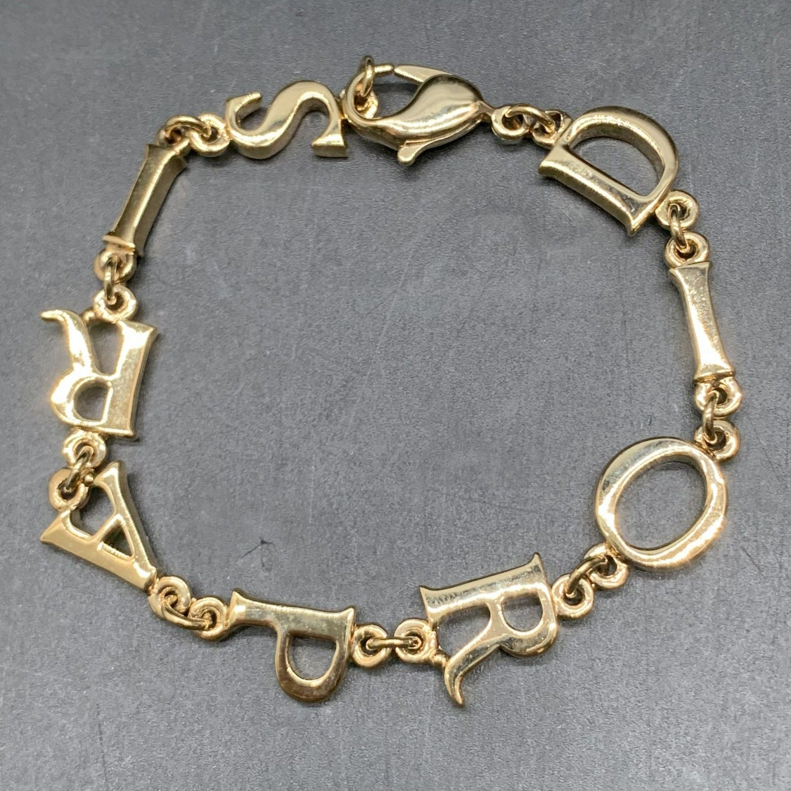 美品 Christian Dior ディオール Chrisロゴ ブレスレット Christian Dior クリスチャンディオール ブレスレット リボン
