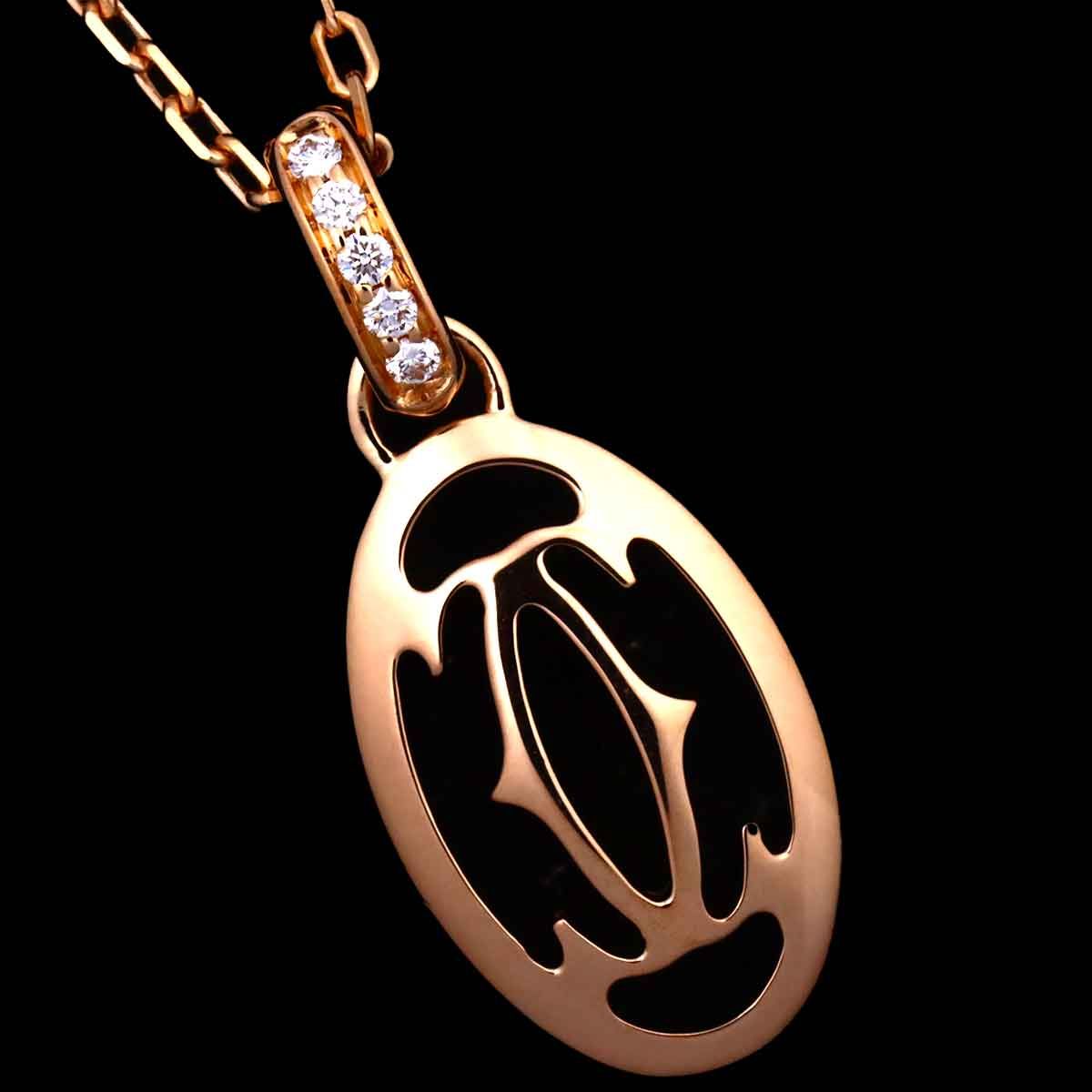 カルティエ Cartier ロゴ ドゥーブルC ダイヤ ネックレス 41cm