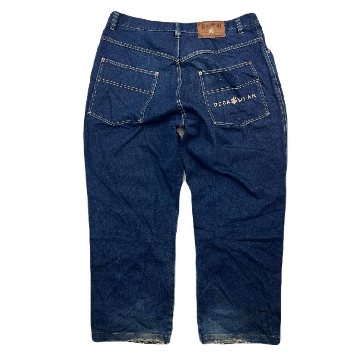 ROCAWEAR ロカウェア デニムパンツ 色濃いめ インディゴ ジーンズ W38 