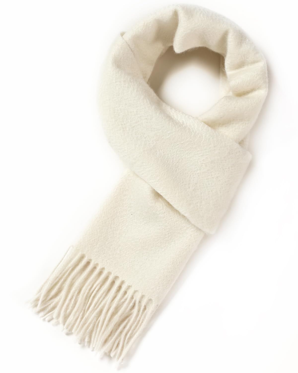 ホワイト TIMISYO マフラー カシミヤ レディース メンズ 無地 冬用 ストール 誕生日 彼女 クリスマス 記念日 プレゼント MK-X6K