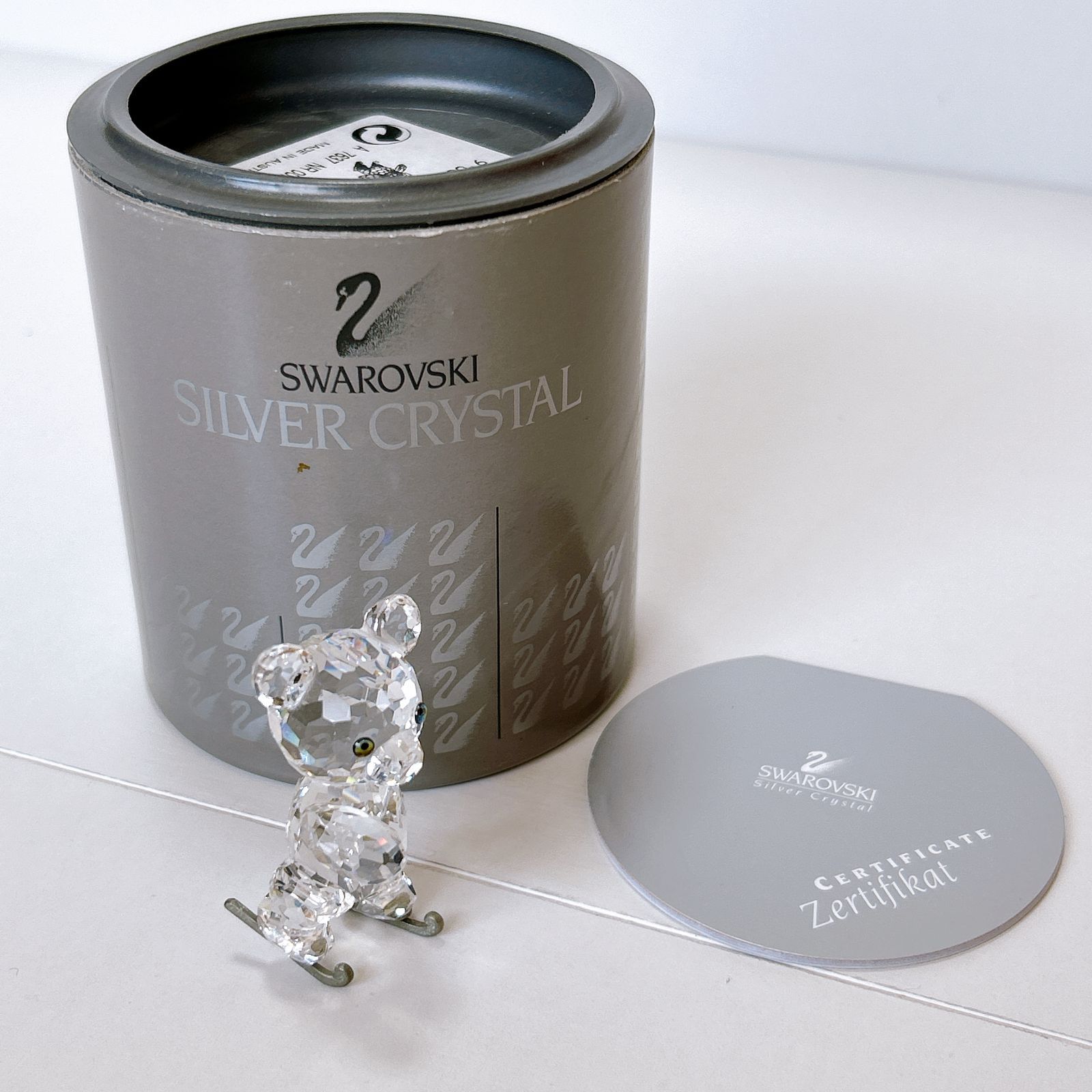 スワロフスキー クリスタル 置物 くま スキー 箱あり インテリア 管理番号KKVTRRA18