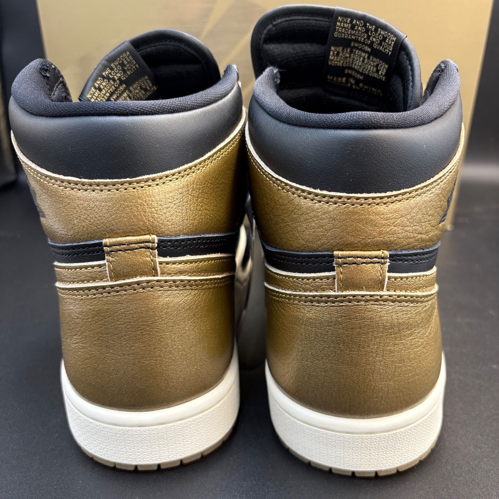  27 cm Nike Air Jordan 1 Retro High OG Black and G ナイキ エアジョーダン1 レトロ ハイ ブラック アンド ゴールド DZ 5485 071 スニーカー スニーカー 靴