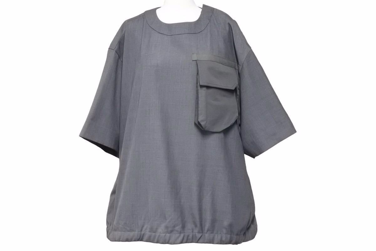 未使用品 sacai サカイ 22SS Suiting Mix Pullover プルオーバーシャツ  