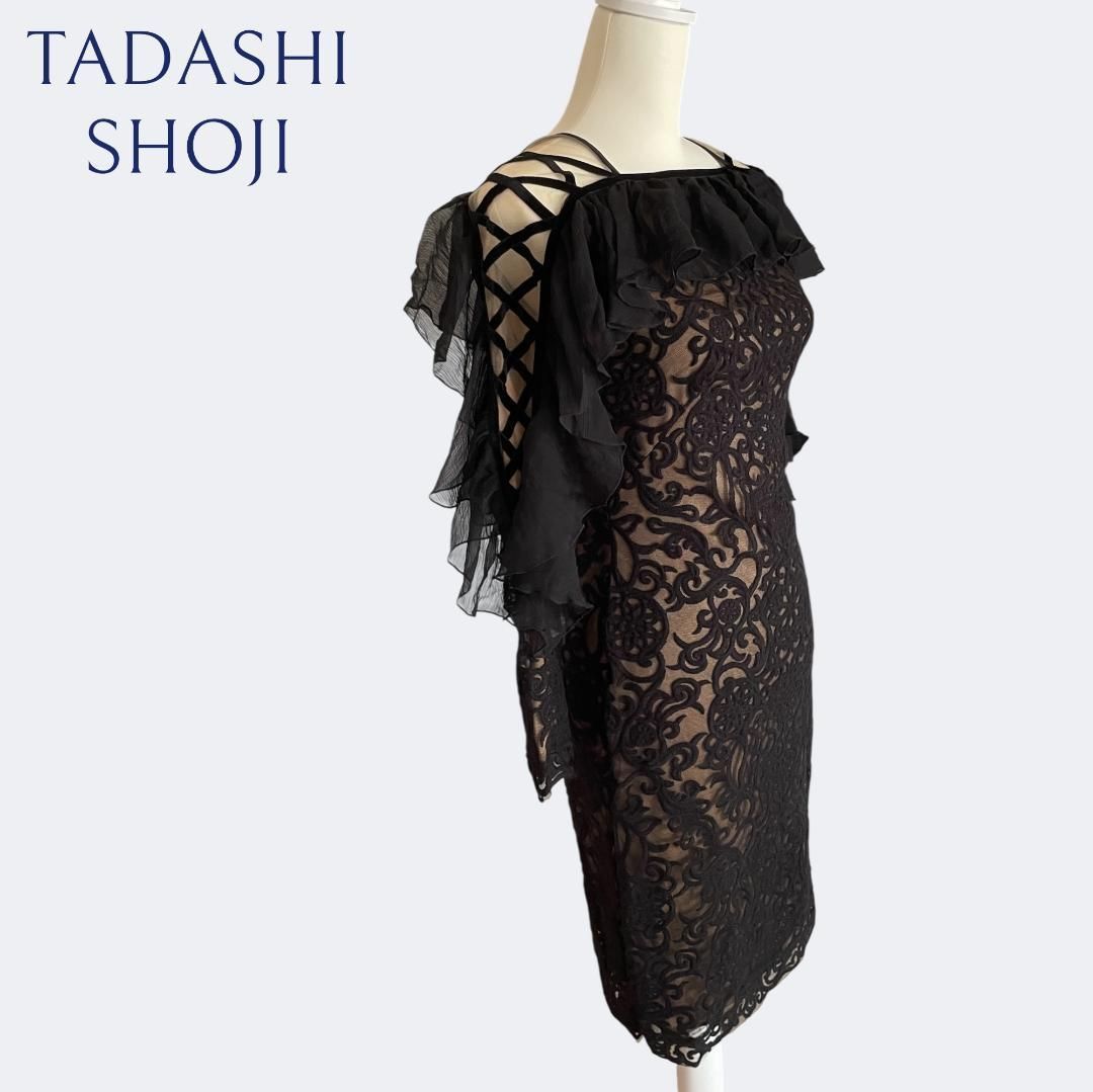 【11/3まで特価】TADASHI SHOJI レースワンピース サイズ4 良好◇TADASHI SHOJI タダシショージ レースデザインドレス サイズ4