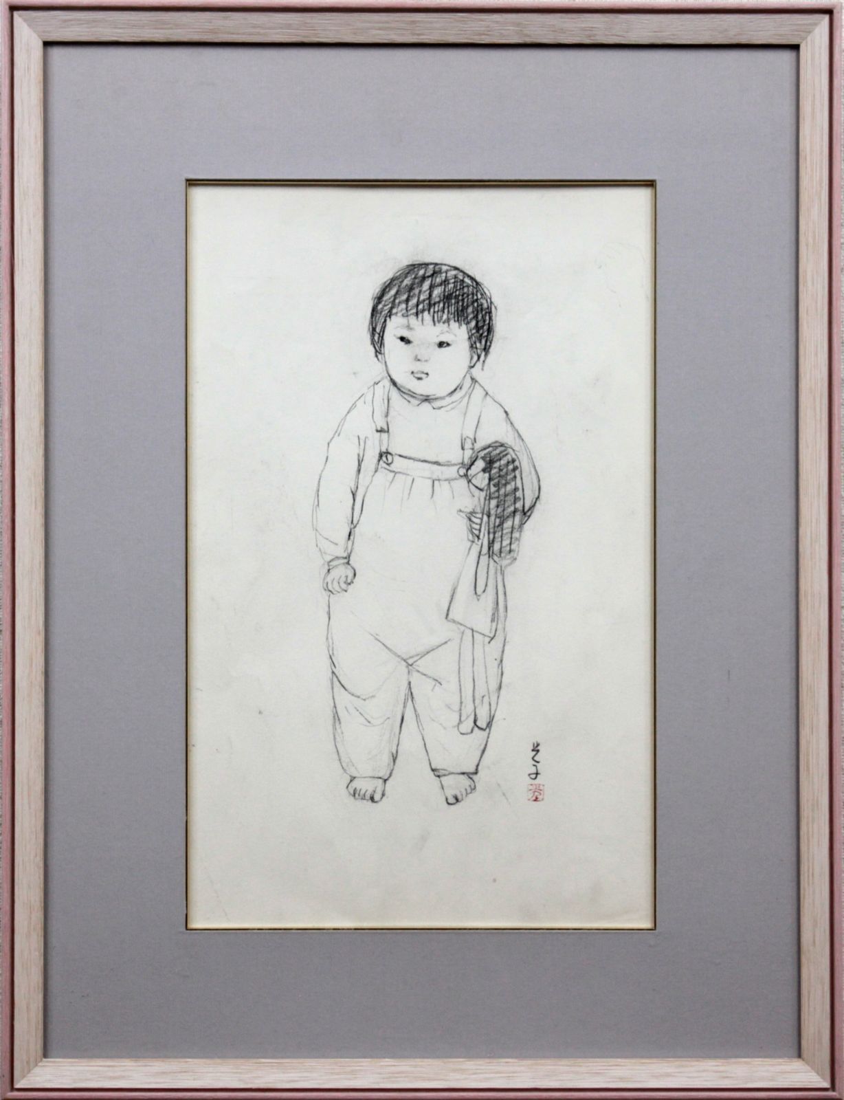 森本光子『女の子』デッサン画【真作保証】 絵画 森本光子『女の子』デッサン画【真作保証】 絵画