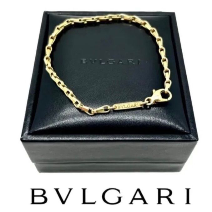 【極美品】☆ BVLGARI　ブルガリ　ブレスレット　18金　18K　18KGOLD　K18　750　ジュエリー　箱付き　ケース付き　メンズ　 レディース　ユニセックス　男女兼用　ビンテージ　ヴィンテージ　vintage　70s　80s　90s