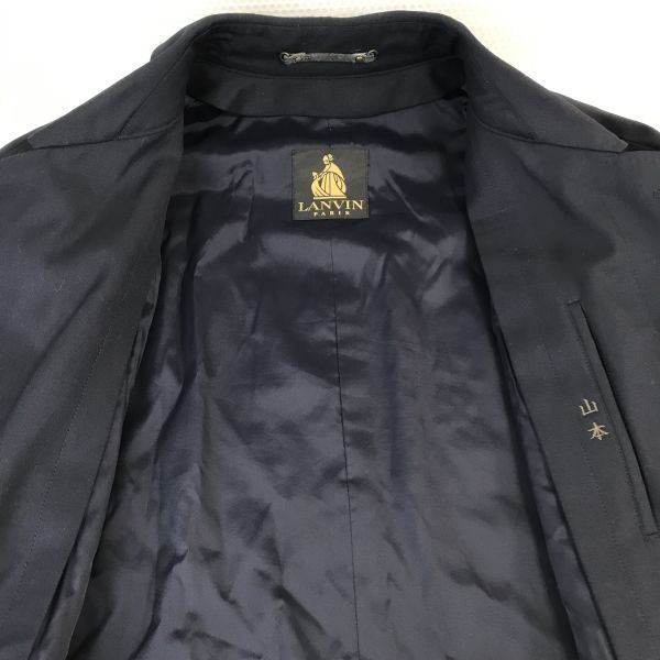 ランバン/LANVIN☆シルク混ウール/ステンカラーコート【R48-45（men's