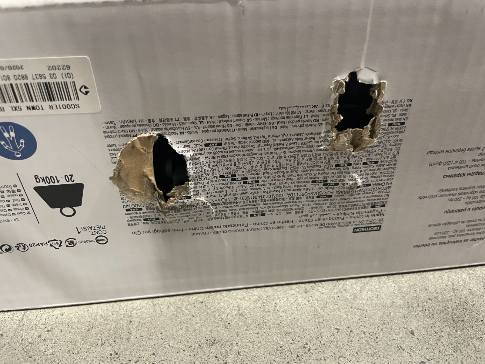 デカトロン キックボード OXELO オクセロ アーバン スポーツ キックスケーター 大人用 Town 5 XL 外箱破れ 汚れあり LLC-HASEGAWATOSO_COM