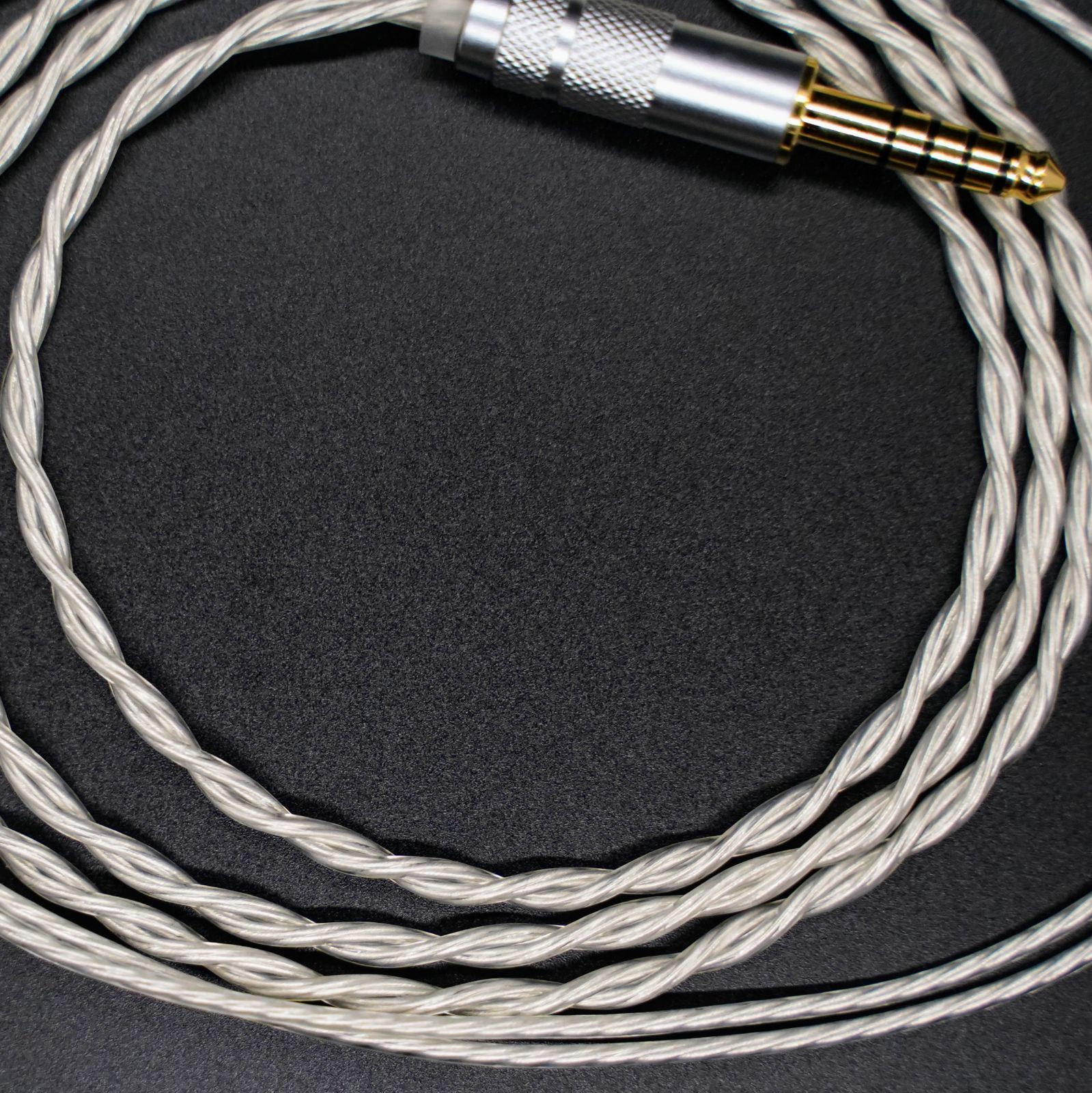 最高峰グレード 7N超冷凍製単結晶銅銀メッキ最高ケーブル IE500/4.4mm 最高峰グレード 7N超冷凍製単結晶銅銀メッキ最高ケーブル 1.2m