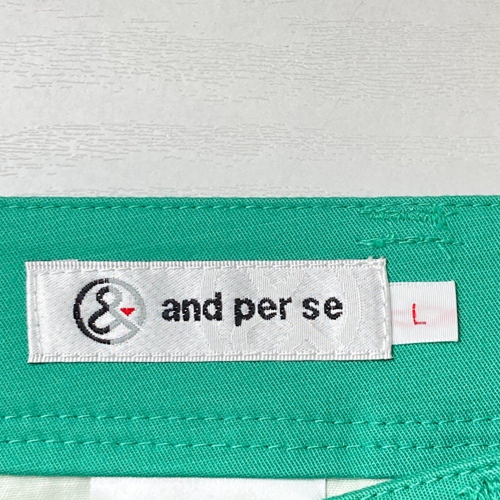 サイズ：L AND PER SE アンパスィ  ストレッチパンツ  グリーン系 [240101436727] ゴルフウェア レディース ストスト サイズ：L AND PER SE アンパスィ ストレッチパンツ グリーン系
