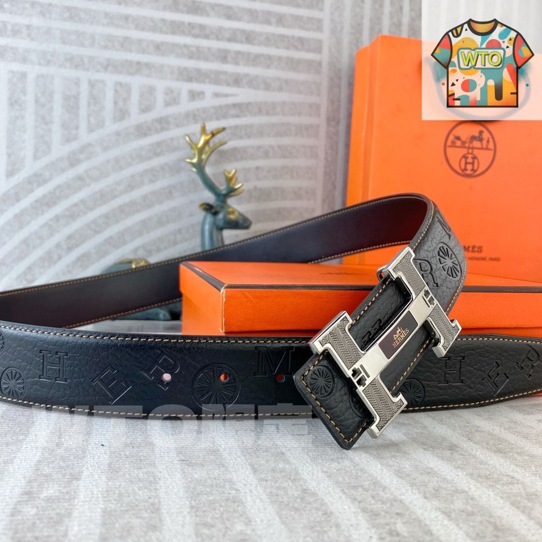 新品未使用 エルメスベルト 並行輸入品 HERMES エルメス ロゴ柄 ベルト06-1 - メルカリ