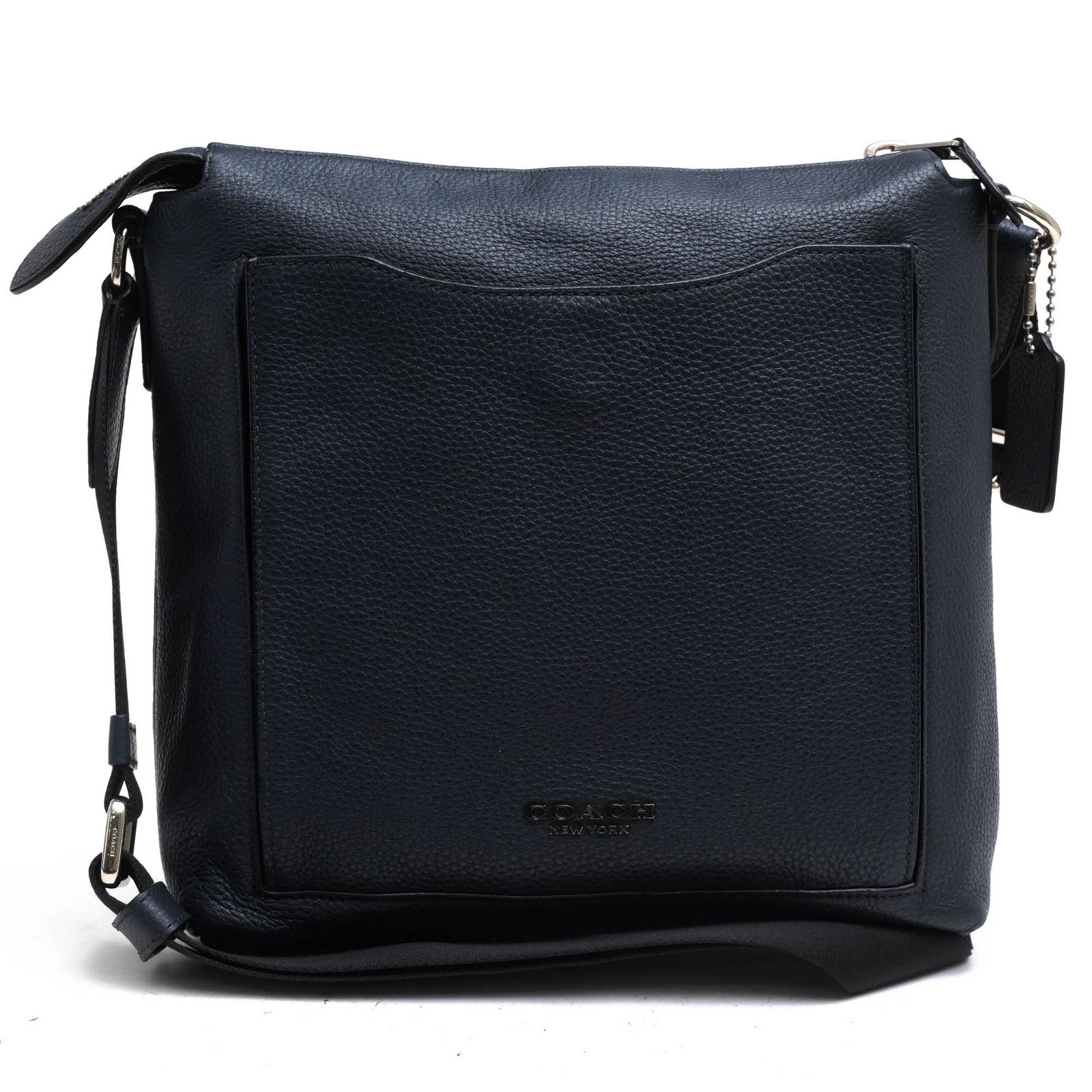 コーチ COACH バッグ ショルダーバッグ 鞄 メンズ 男性 男性用 レザー 革 本革 ネイビー 紺 91303 Beckett Pocket Crossbody クロスボディ ユニセックス 男女兼用 シボ革 シュリンクレザー