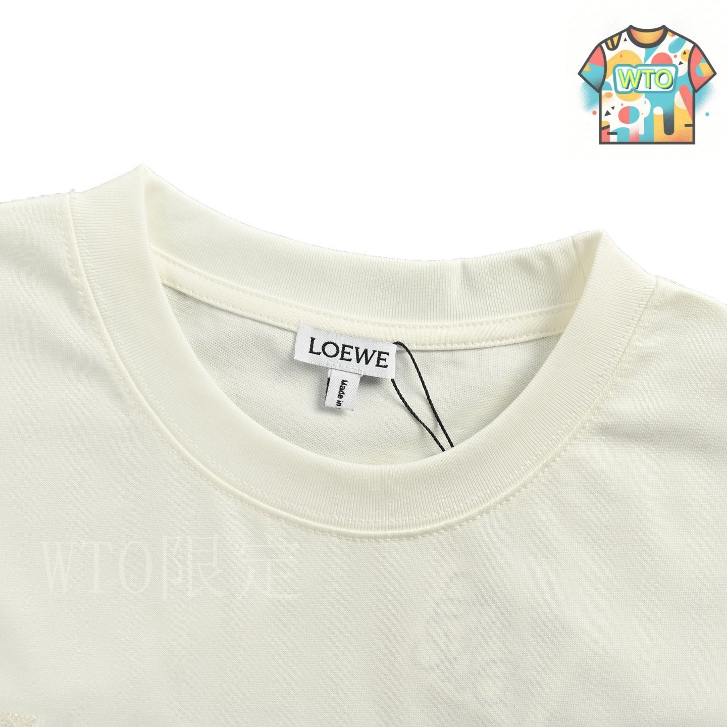 今日WTO】Loewe / ロエベ 25ss 中空刺繍クローバー T シャツ