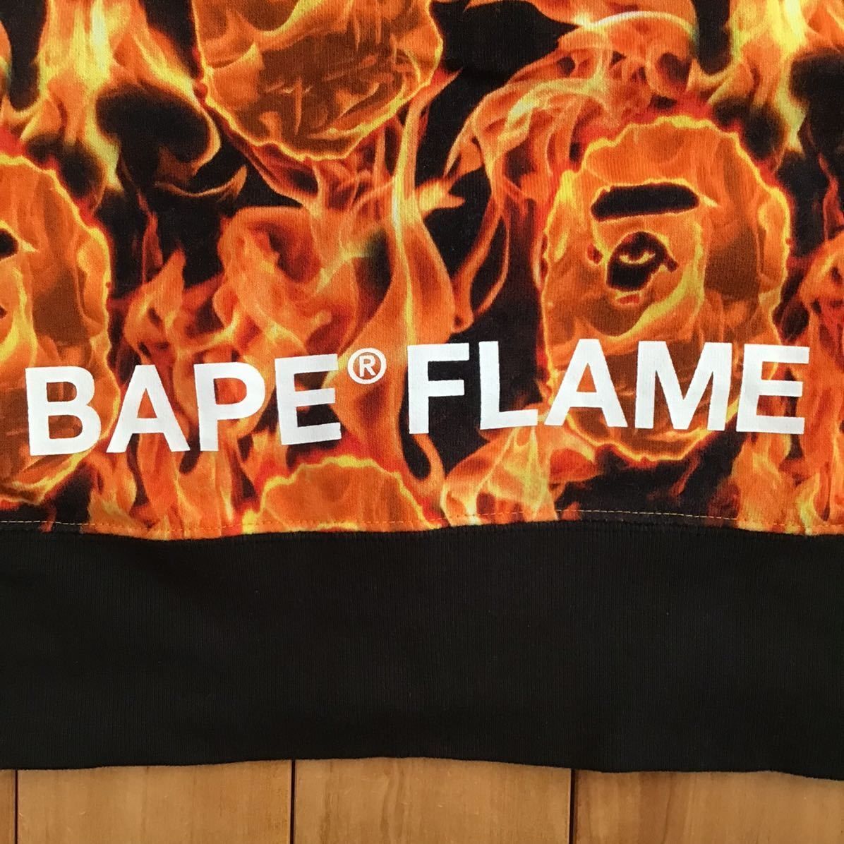 ★XL★ BAPE FLAME フルジップ パーカー a bathing ape BAPE fire full zip hoodie エイプ ベイプ  アベイシングエイプ