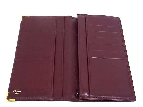 Cartier カルティエ 財布 マストライン - ボルドー レザー