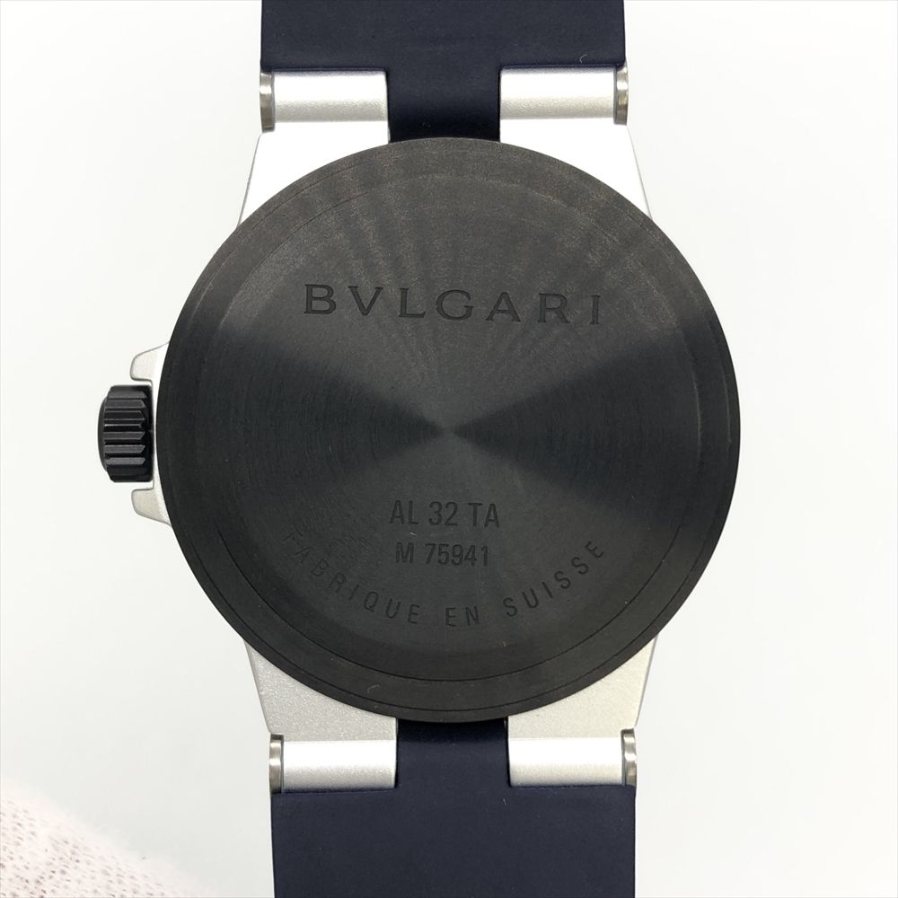 ブルガリ BVLGARI アルミニウム AL32TA クオーツ デイト 腕時計 シルバー文字盤 ラバーベルト【中古】 - メルカリ