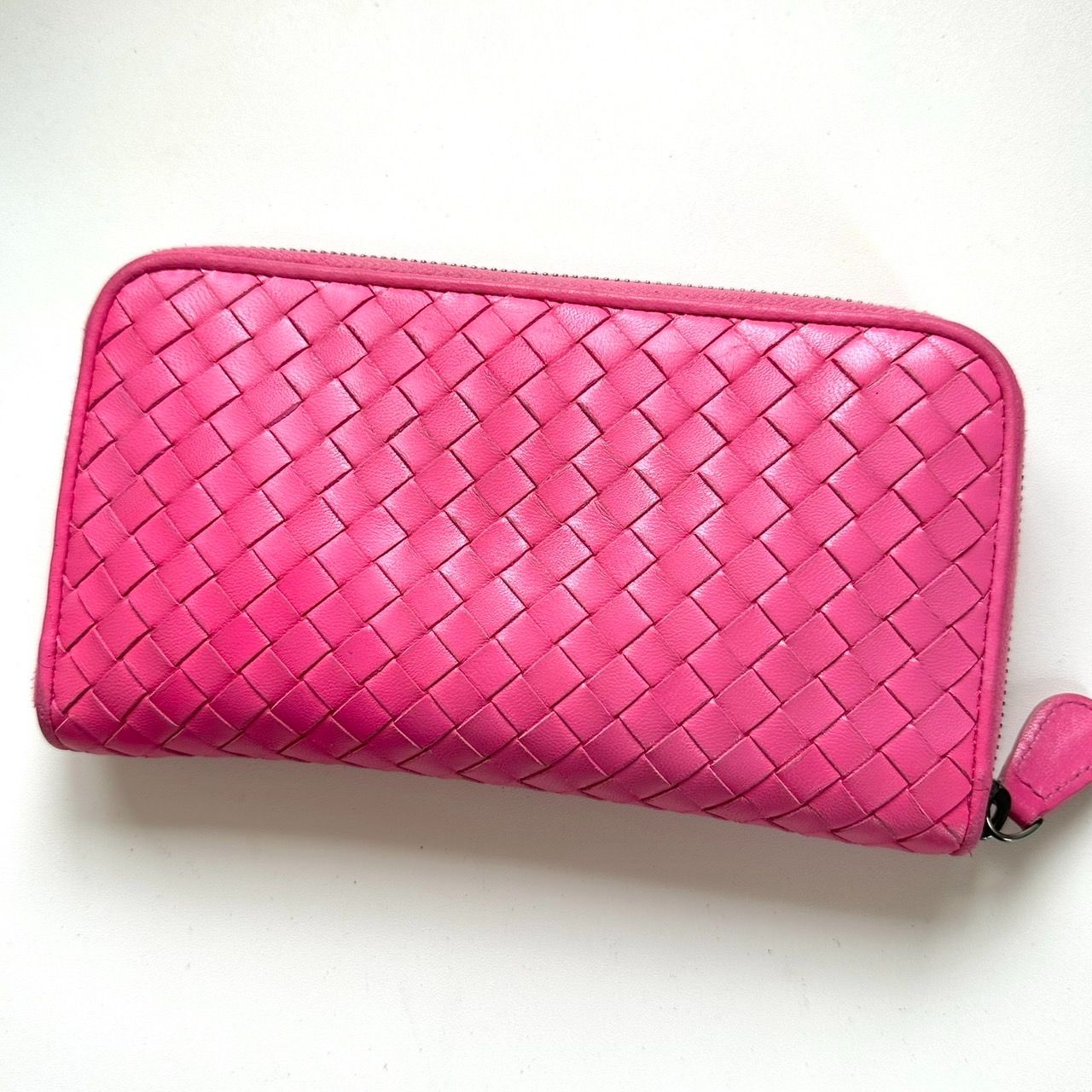 ■ 46275★年 ボッテガヴェネタ 長財布 イントレチャート ピンク ボッテガヴェネタ BOTTEGA VENETA 長財布 イントレチャート