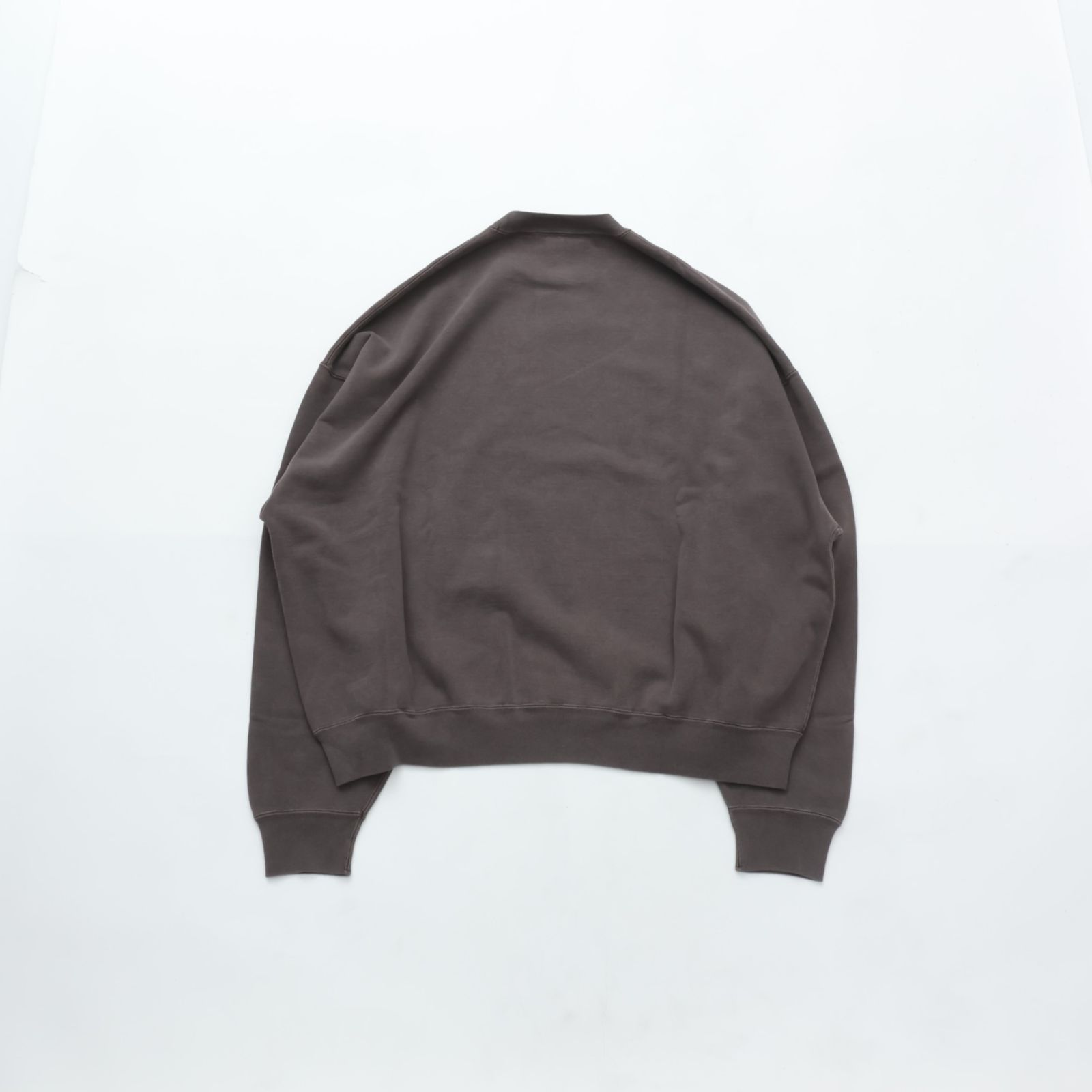 REMI RELIEF レミレリーフ SP加工裏毛BIGサイズクルー BROWN スウェット トレーナー プルオーバー WWW_KARIMZIABAT_FR