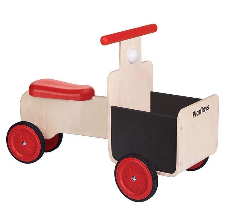 バイク 3479 子ども キッズ 玩具 おもちゃ デリバリーバイク 車 PLAY TOYS プレイトイズ 木製 ウッド ウッドバイク 木のバイク 木の車 くるま