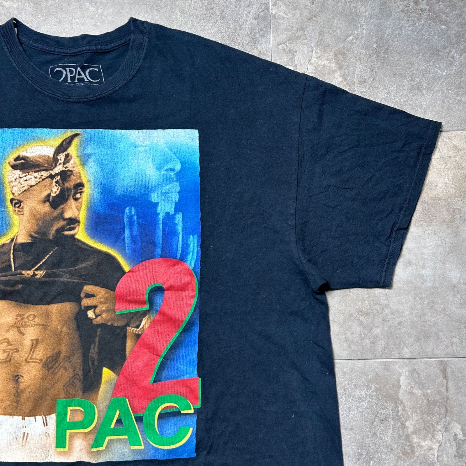 2PAC official Tシャツ 2XL size ブラック プリントT HIP HOP
