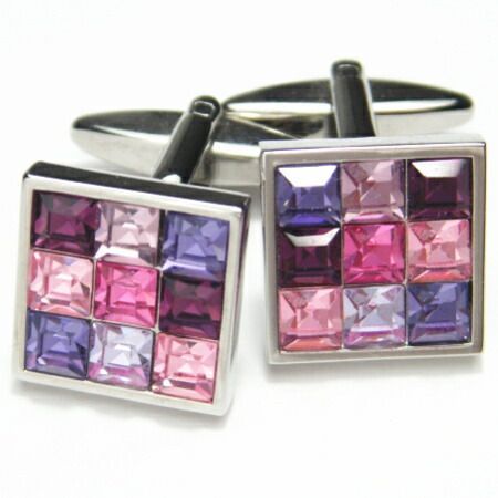 その名もピンクパンサー? キラキラまばゆいカフス カフスボタン カフリンクス cufflinks cuffs メンズ 男性 スーツアクセサリー専門店 父の日 ギフトにも 誕生日 プレゼント プチギフト おしゃ