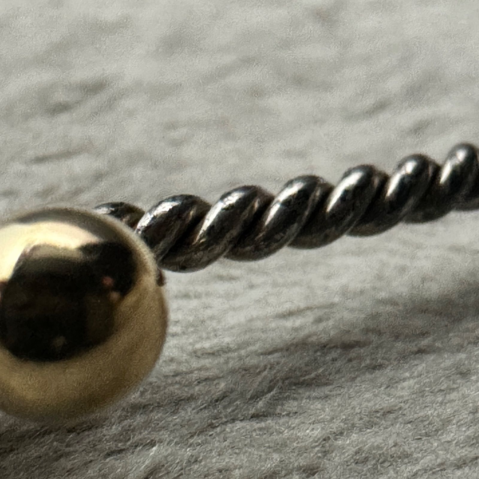 TIFFANY twist silver×K18 bracelet “hook&eye” ティファニー