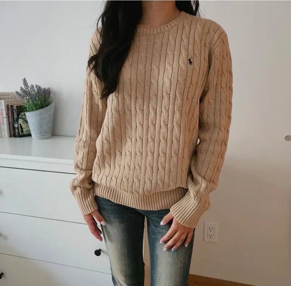 90 POLO RALPH LAUREN ポロラルフローレン ケーブル編み ニット