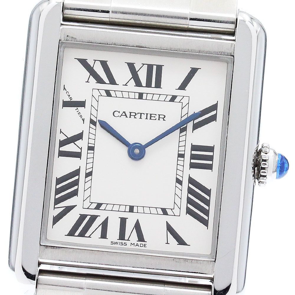 カルティエ W5200013 タンクソロ SM クォーツ 保証書付き カルティエ CARTIER W5200013 タンクソロ SM クォーツ レディース