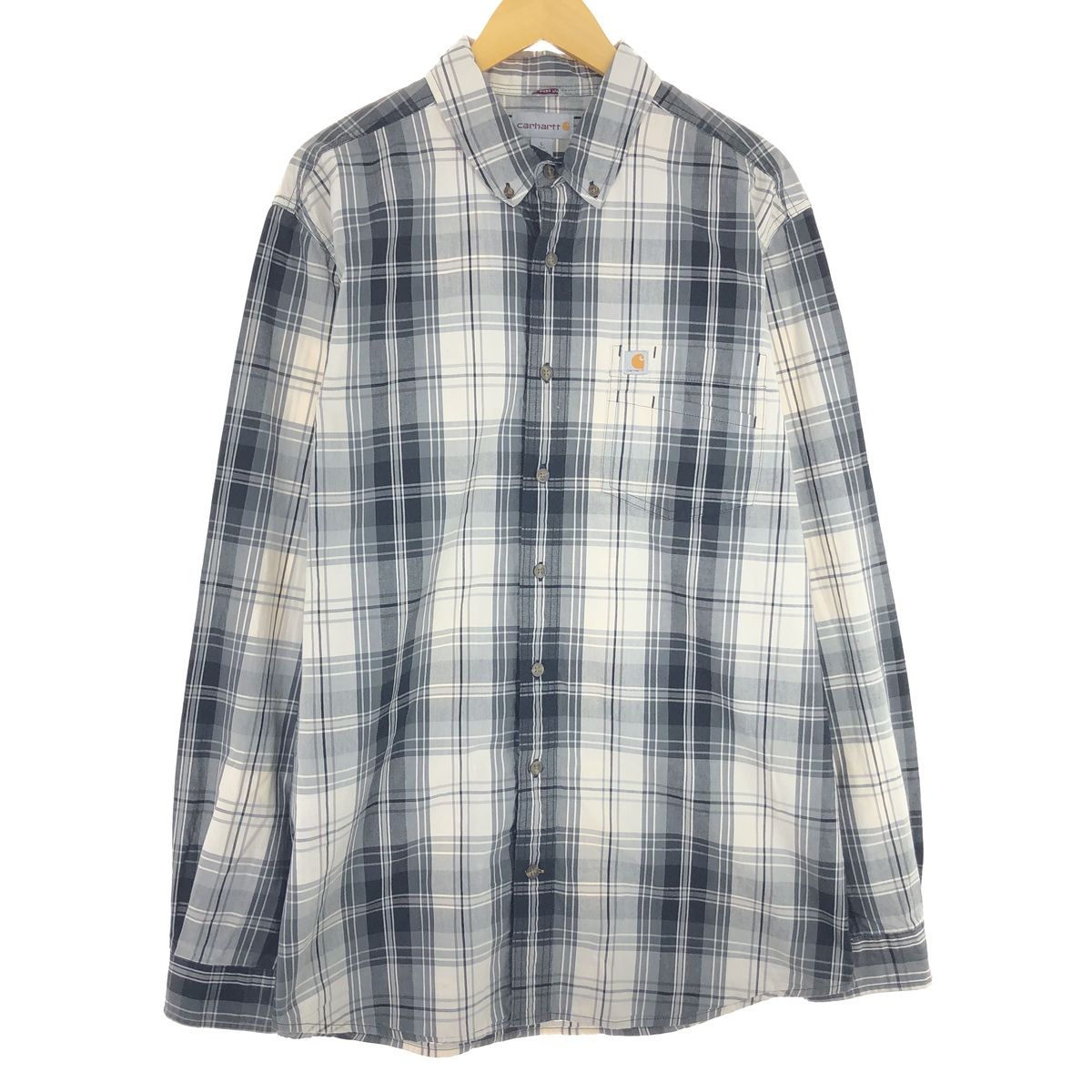 古着 カーハート Carhartt RELAXED FIT 長袖 ボタンダウンチェックシャツ メンズL/eaa441868