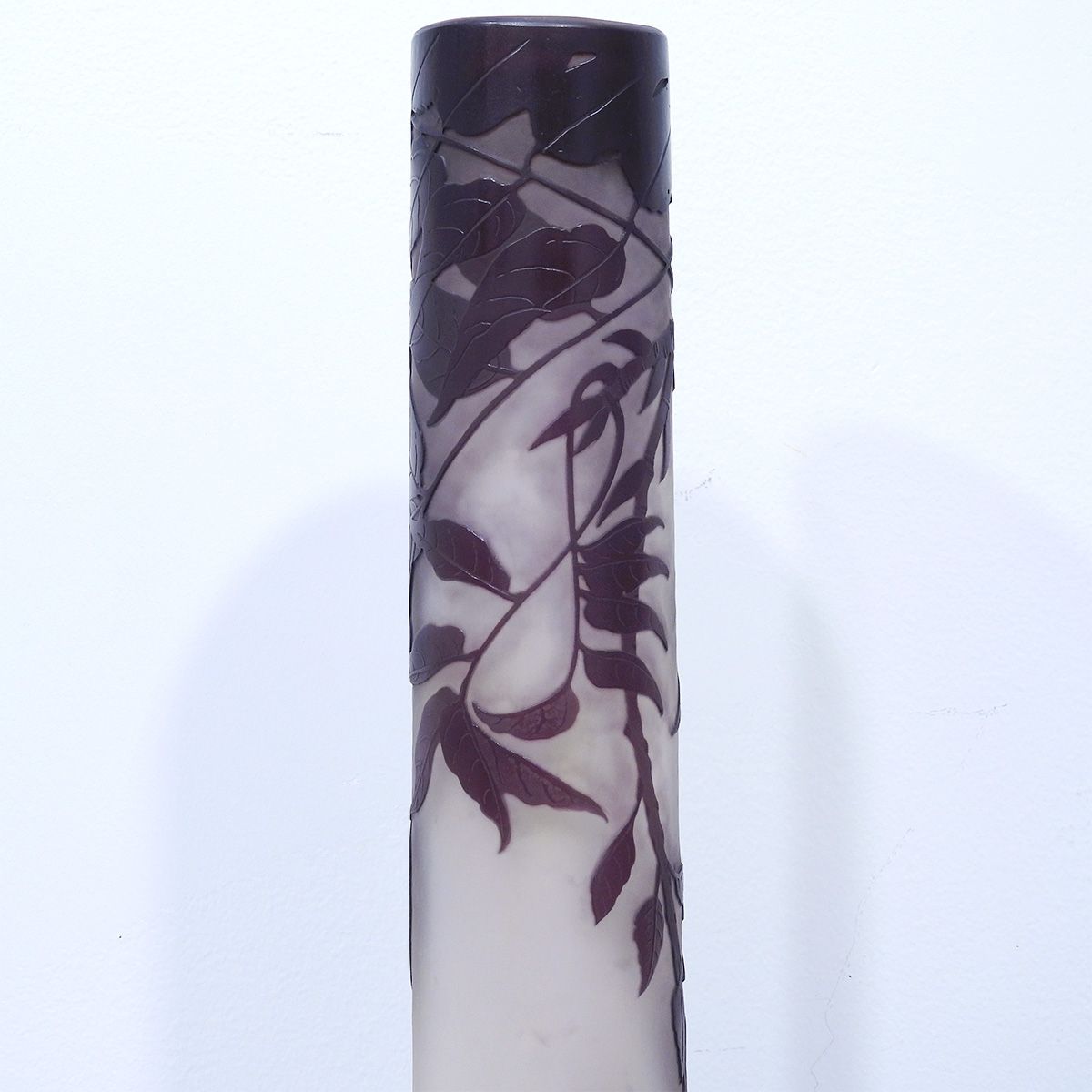 最終値下げ エミール・ガレ 藤文花瓶 高58cm アンティーク 解説有 本物保証 最終値下げ エミール・ガレ 藤文花瓶 高さ58cm 最大級サイズ