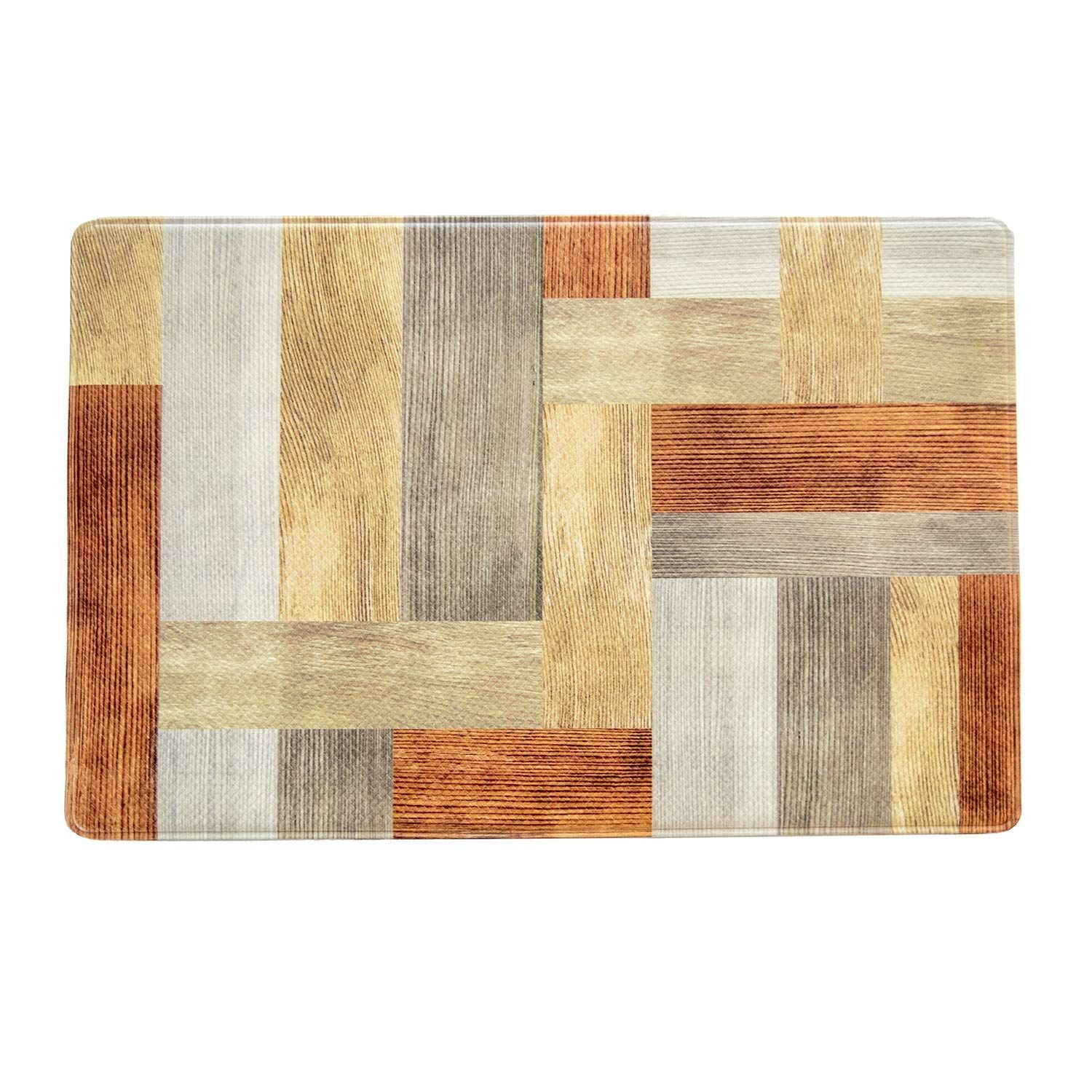 ブラウン ウッド 拭くだけ 約45 cm 70 PVC 拭ける洗面台マット ビニール オカ OKA