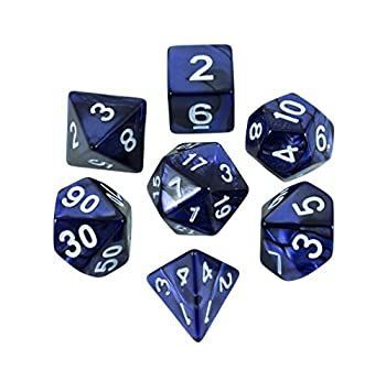 Paladin ロールプレイングブルーパールRPGサイコロ - フル多面体セット - 「ナイトフォール」