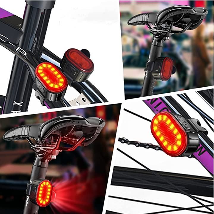 自転車用USB充電式LEDテールライトテールランプリアライトリヤライト
