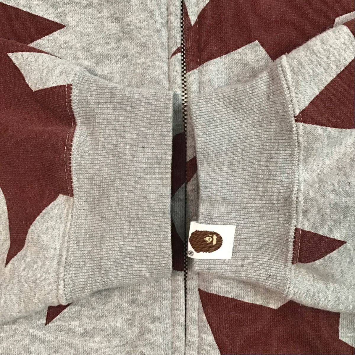 ☆XL☆ BAPE スター パーカー グレー a bathing ape BAPE STA full zip 