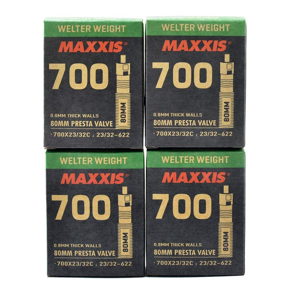 Maxxis Welter Weight 700x23-32C 80mm Bike Inner Tube Presta FV 4 Pack STB2214-4