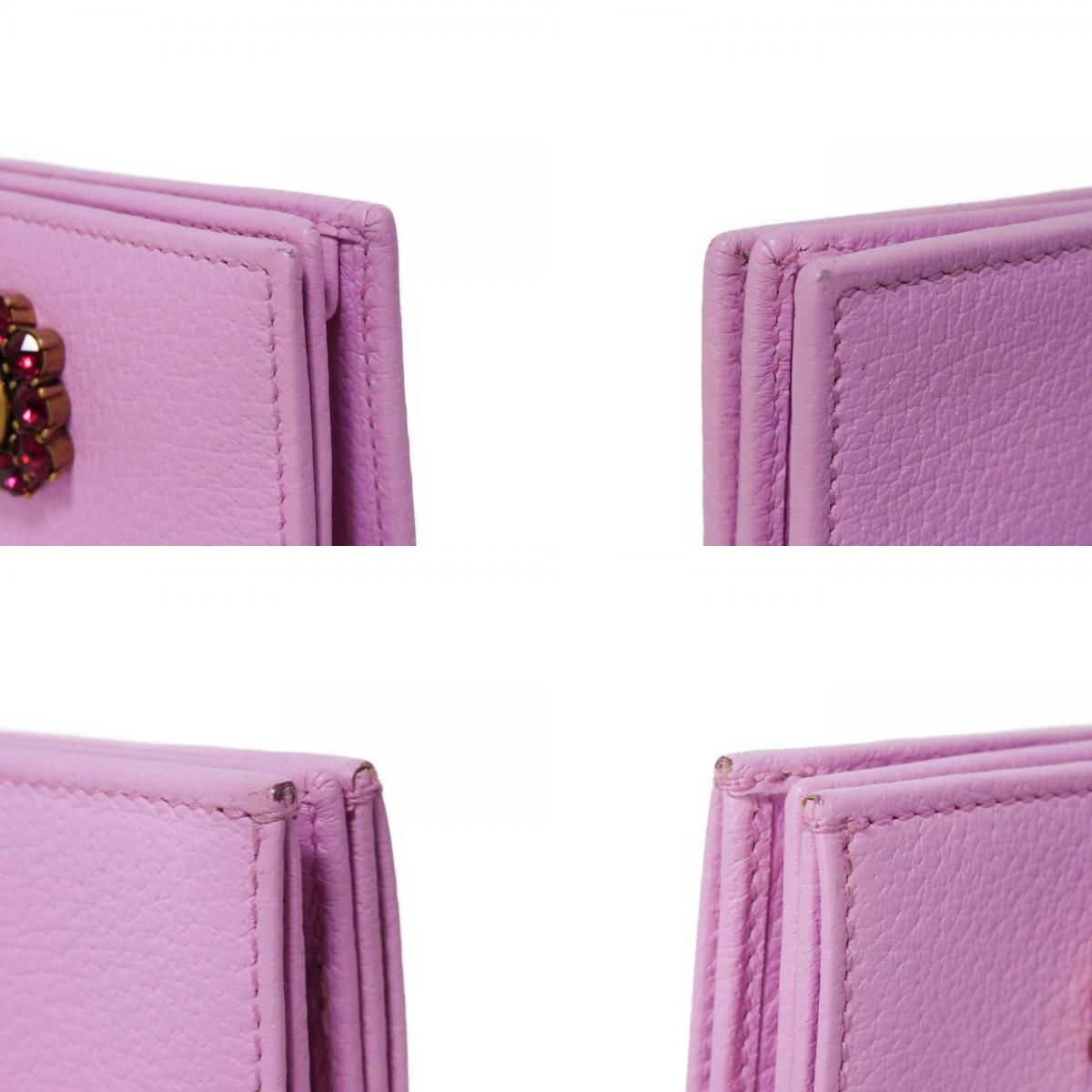 GUCCI グッチ GGマーモント クリスタル コンパクト ウォレット ライン