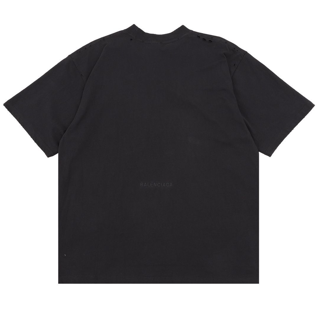 BALENCIAGA バレンシアガ Paris Liberty Tシャツ ミディアムフィット ユニセックス  ブラック ヴィンテージジャージー