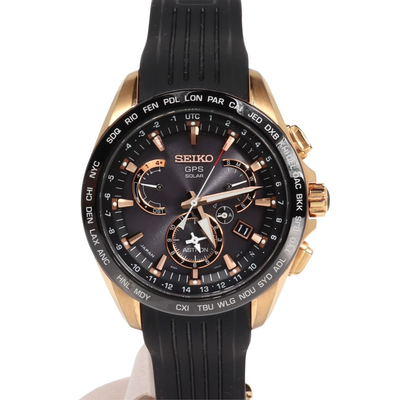 セイコーアストロン ラバーベルト ゴールドDバックル SBXB055セイコー