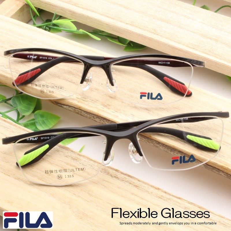 FILA ブランド老眼鏡 ブラック 黒色 黒縁 女性用 シニアグラス リーディググラス おしゃれ 軽い メンズ レディース ブルーライトカット プラスチック メタル鼻パッドアーム クリングス 1.0 1.5 2.0 2.5 3.0 3.5 FILA-HY-1