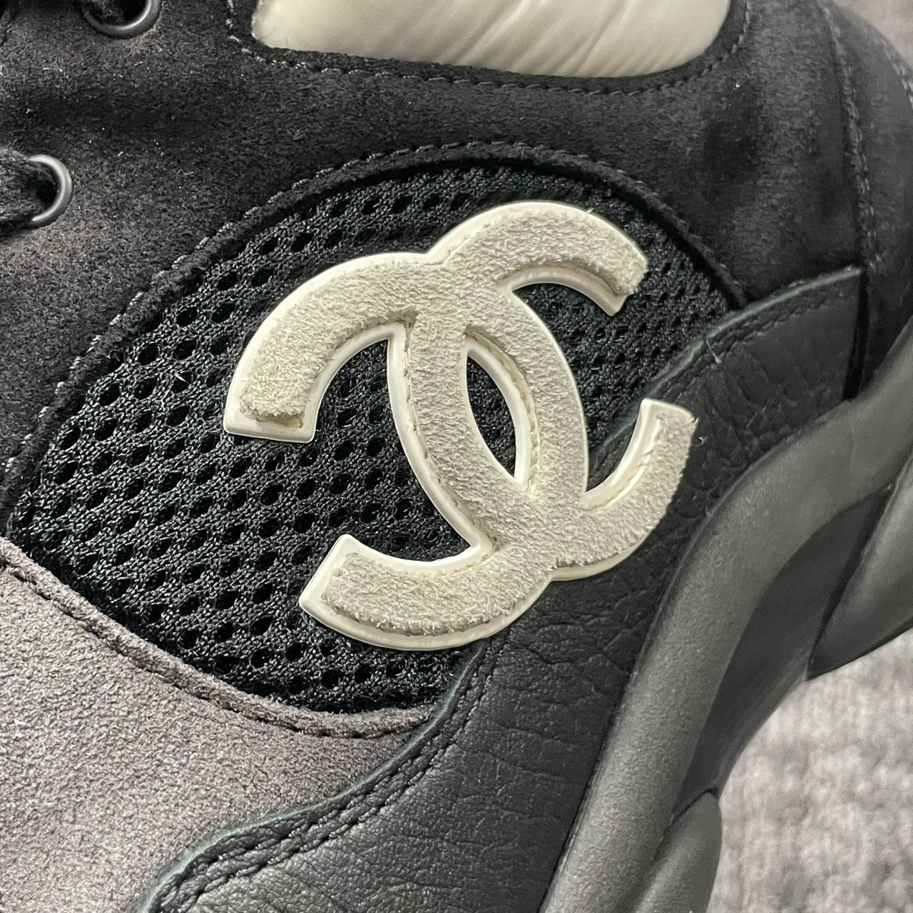 CHANEL】シャネル サイズ43 スニーカー W G38301 #43 黒 メッシュ