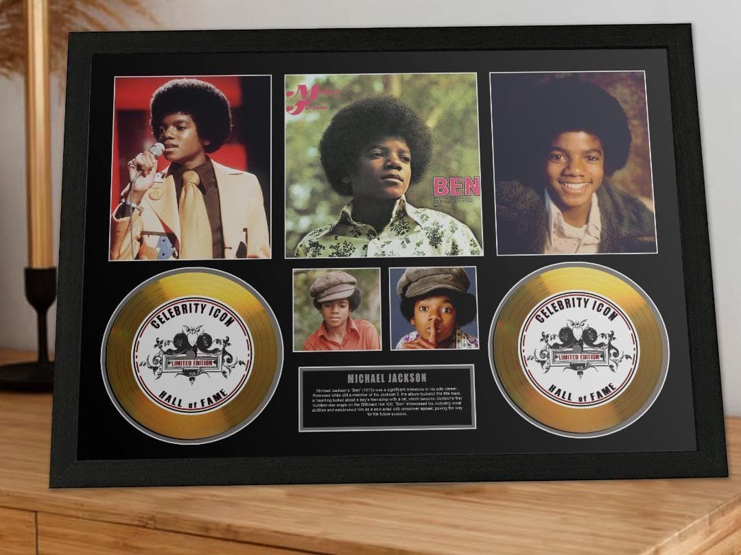 マイケル ジャクソン|ベンのテーマ ゴールドディスク フレーム 証明書付 6