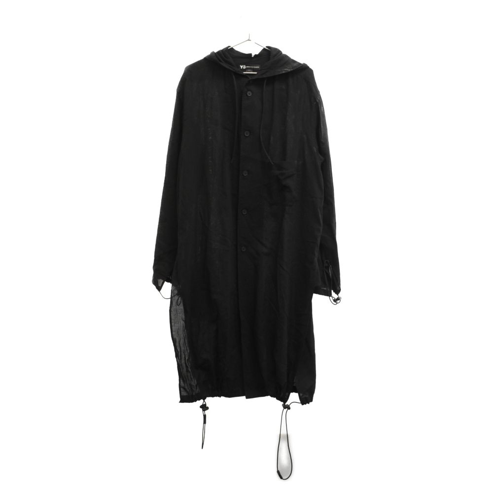 Y-3 (ワイスリー) Hooded Long Shirt フード付き ロング長袖シャツ 