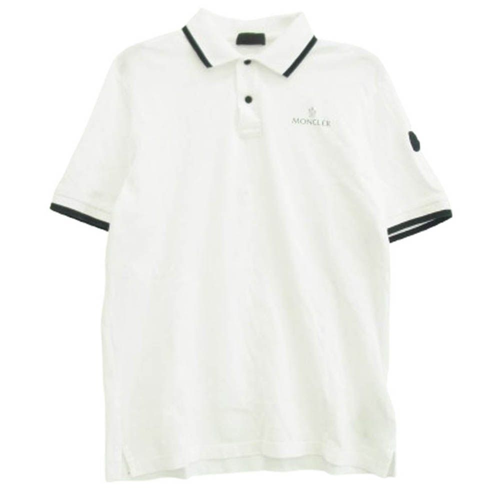 MONCLER モンクレール I10918A00016 polo maniche corte ポロ 半袖 シャツ ホワイト系 M
